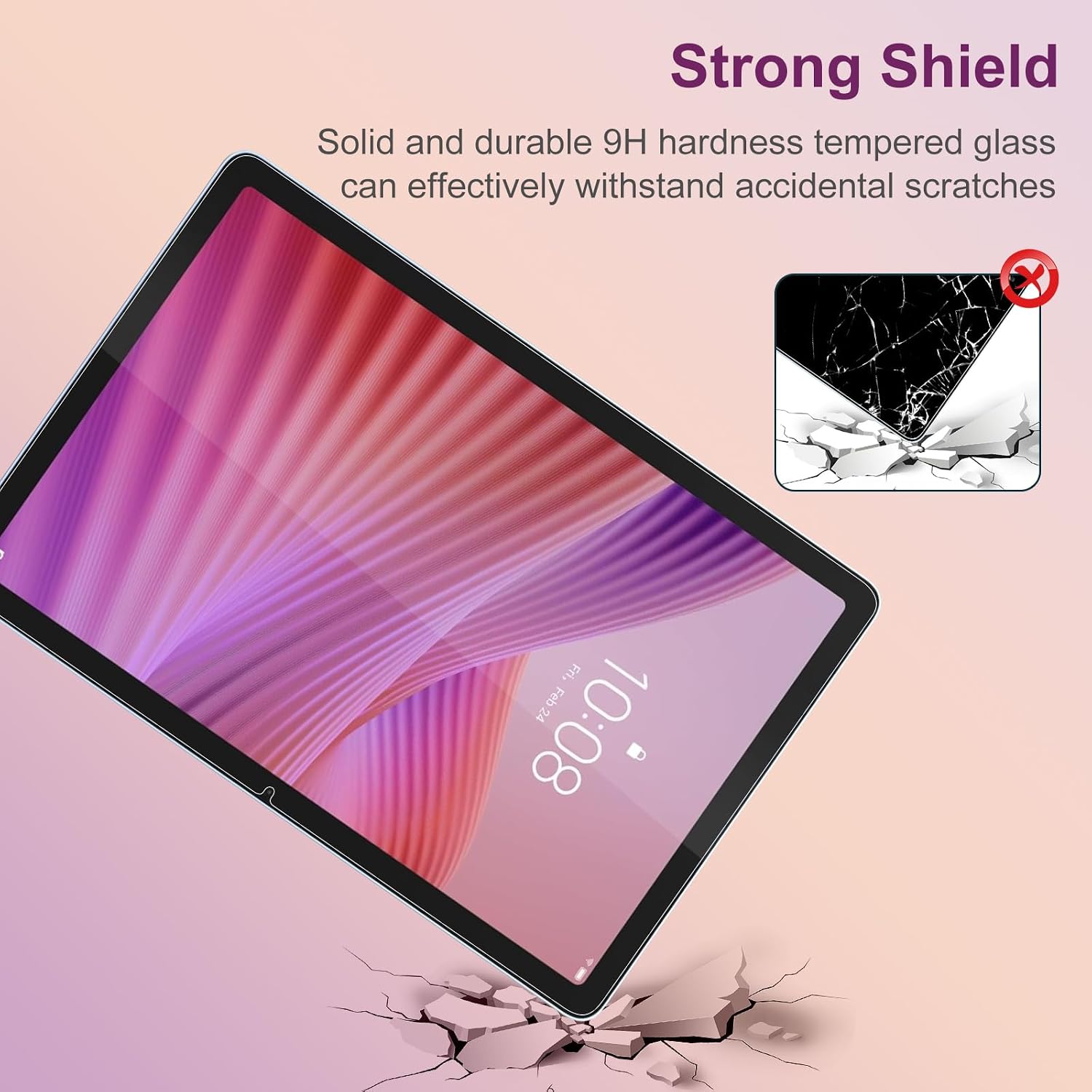 Thumbnail 2 de GOZOPO Screen Protector for Lenovo Tab 10.1 inch 2025 TB311FU / TB311XU – 9H Tempered Glass Film (2 Pack)