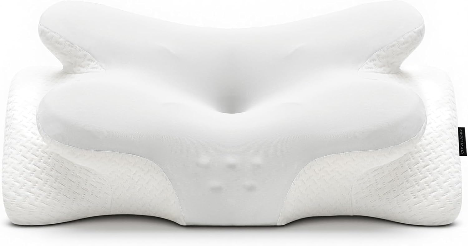Detalle de COSYLAND Oreiller de Nuque en Mousse à Mémoire de Forme – Soutien ergonomique pour dormir sur le côté et le dos