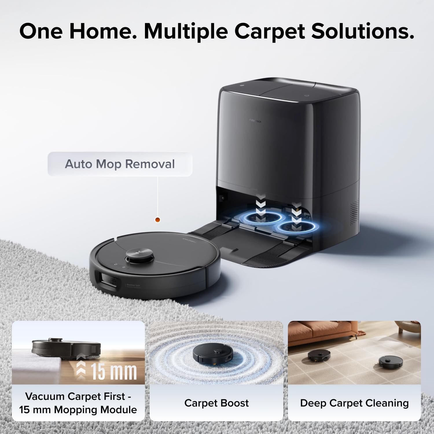 Detalle de roborock Qrevo 2 Pro Robot Vacuum and Mop, 20,000Pa Suction, FlexiArm Mopping