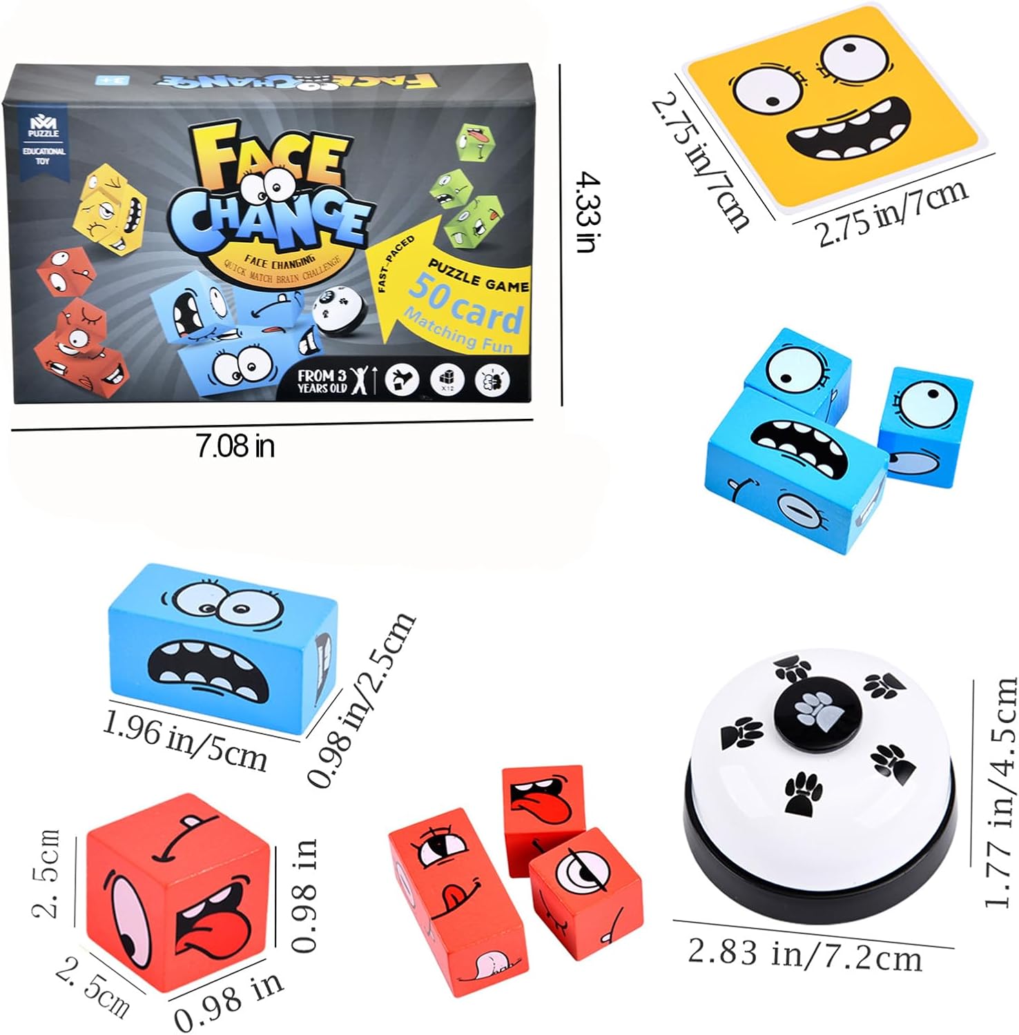 Thumbnail 5 de Wooden Face Changing Magic Cube Game