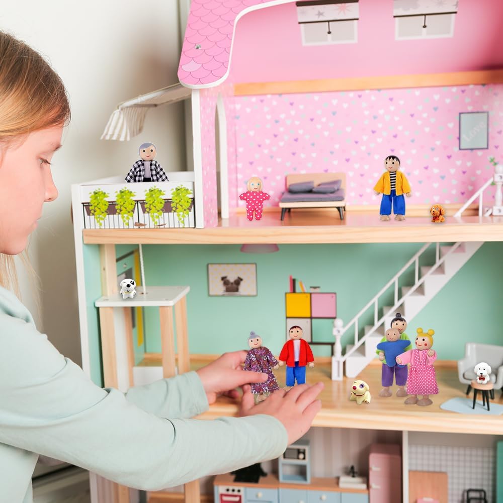 Detalle de Riisoyu YS-8mww houten poppenhuisfiguren met beweegbare ledematen