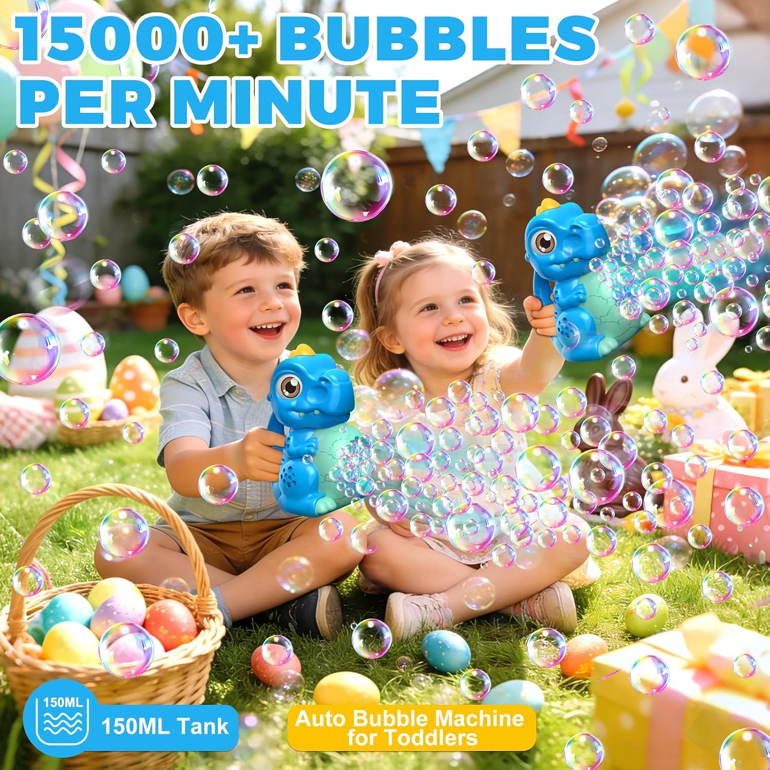 Detalle de Dinosaur Bubble Blower Toy with 5 oz Tank