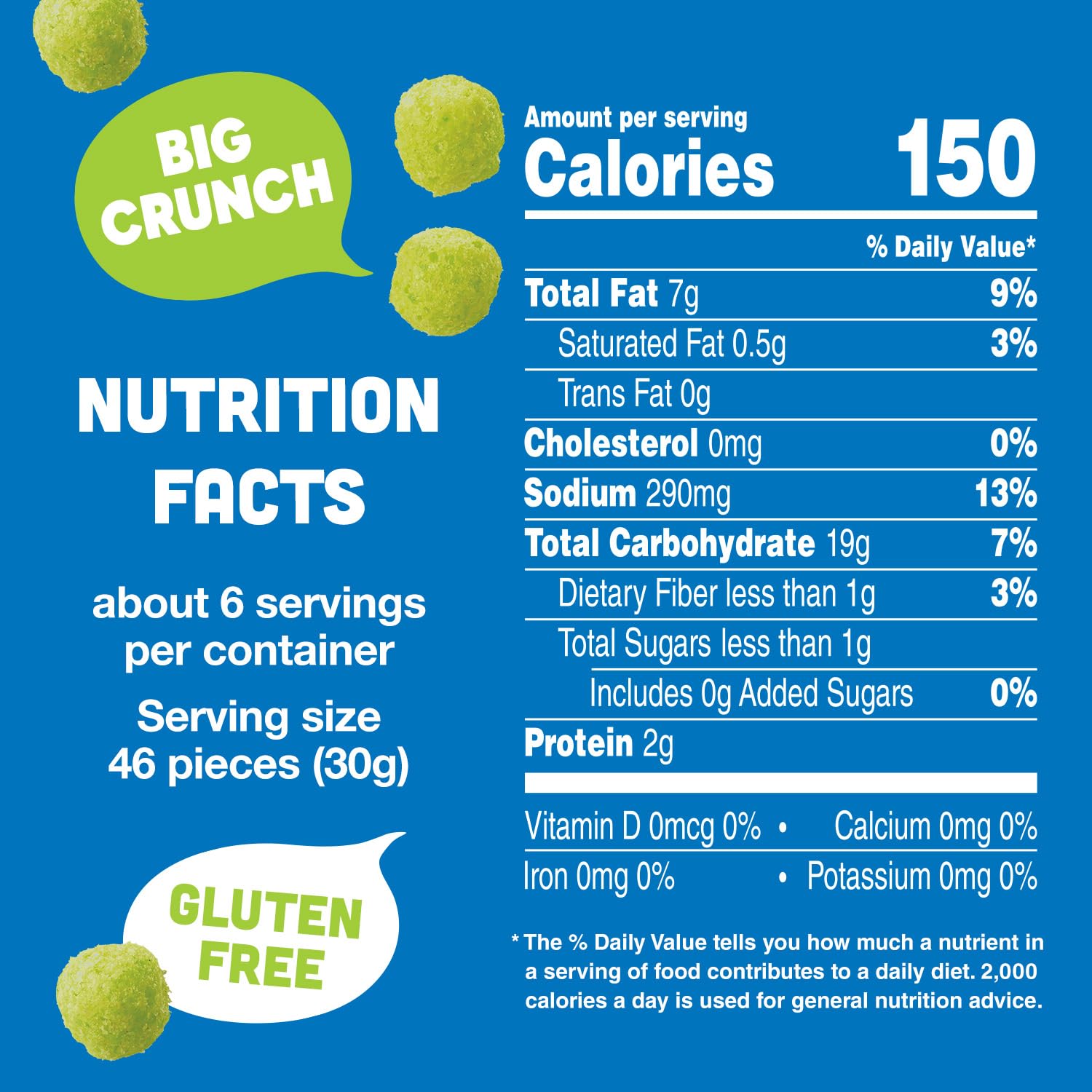 Thumbnail 1 de Vlasic Pickle Balls Dill Pickle Corn Puffs, Gluten-Free, 6.5 oz. Bags, 6-Pack