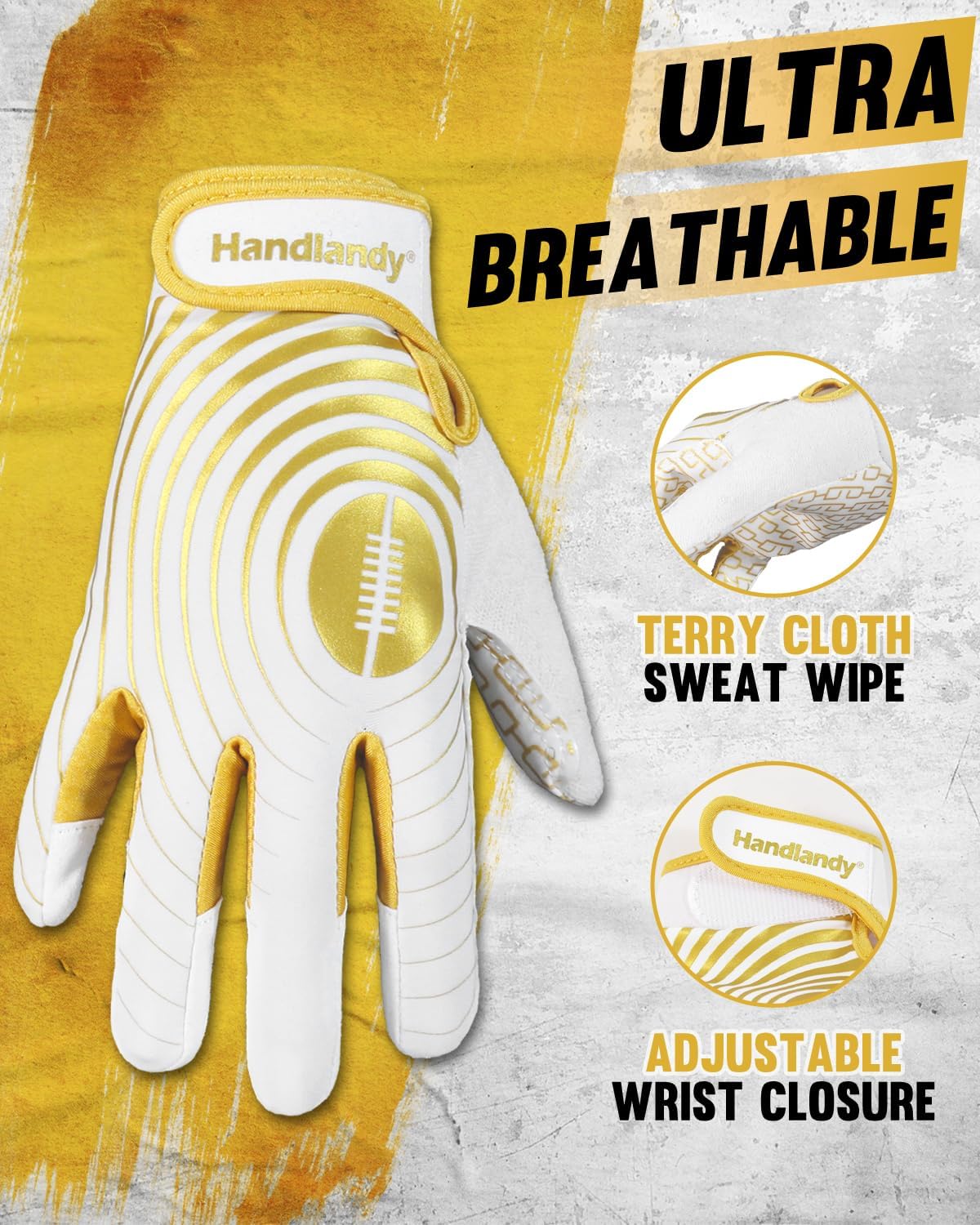 Detalle de HANDLANDY Youth Football Gloves Super Grip