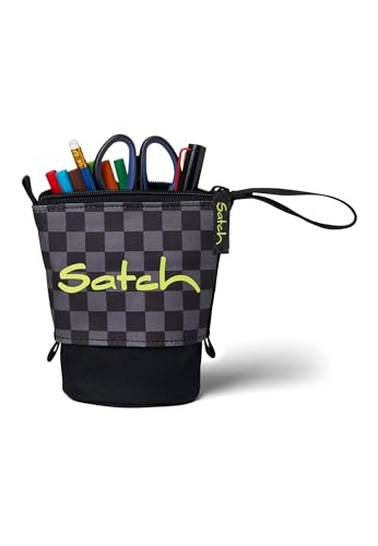 Detalle de Satch Pencil Slider extra groß inkl. Trennfach – Reißverschlussfach, Stiftehalter, Geodreieck, Sichtfenster für Stundenplan