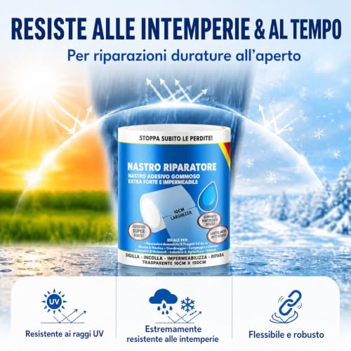 Thumbnail 6 de ATG Ripara piscina sott’acqua – nastro sigillante trasparente 10×150 cm, sigilla perdite senza svuotare