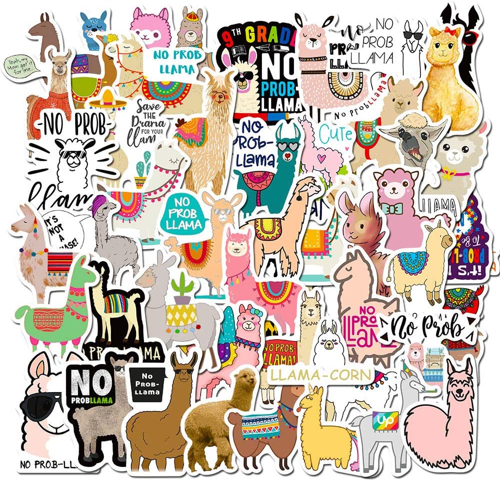 Thumbnail 1 de Alpaka Sticker Set Aufkleber – 50 Vinyl-Deeals für Laptop, Wasserflasche & Co.