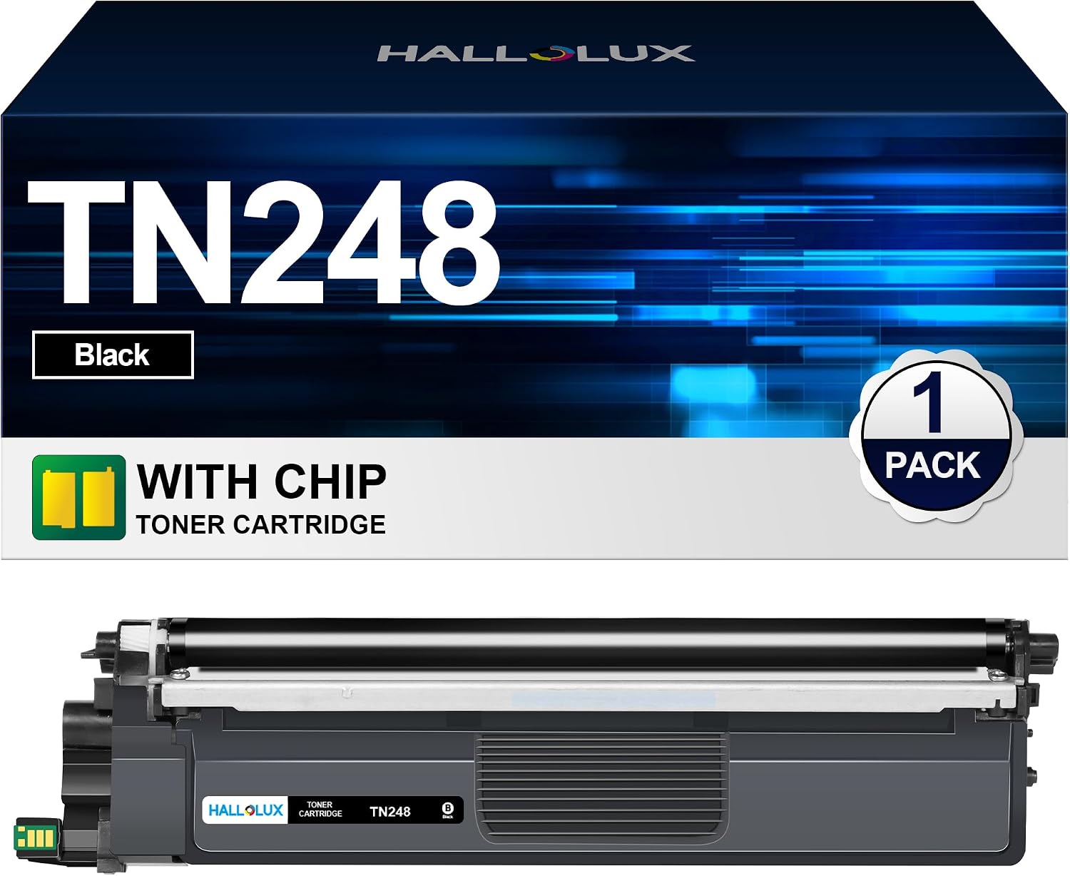 Detalle de HALLOLUX TN248XL Schwarzer Toner kompatibel mit Brother – TN-248/XL, 1000 Seiten