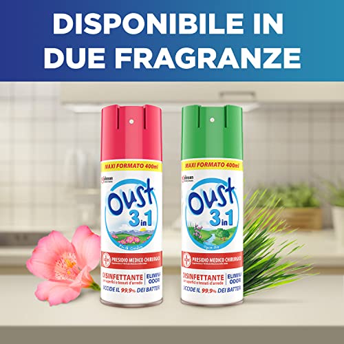 Detalle de OUST 3in1 Spray Elimina Odori Disinfettante – 3 confezioni da 400 ml