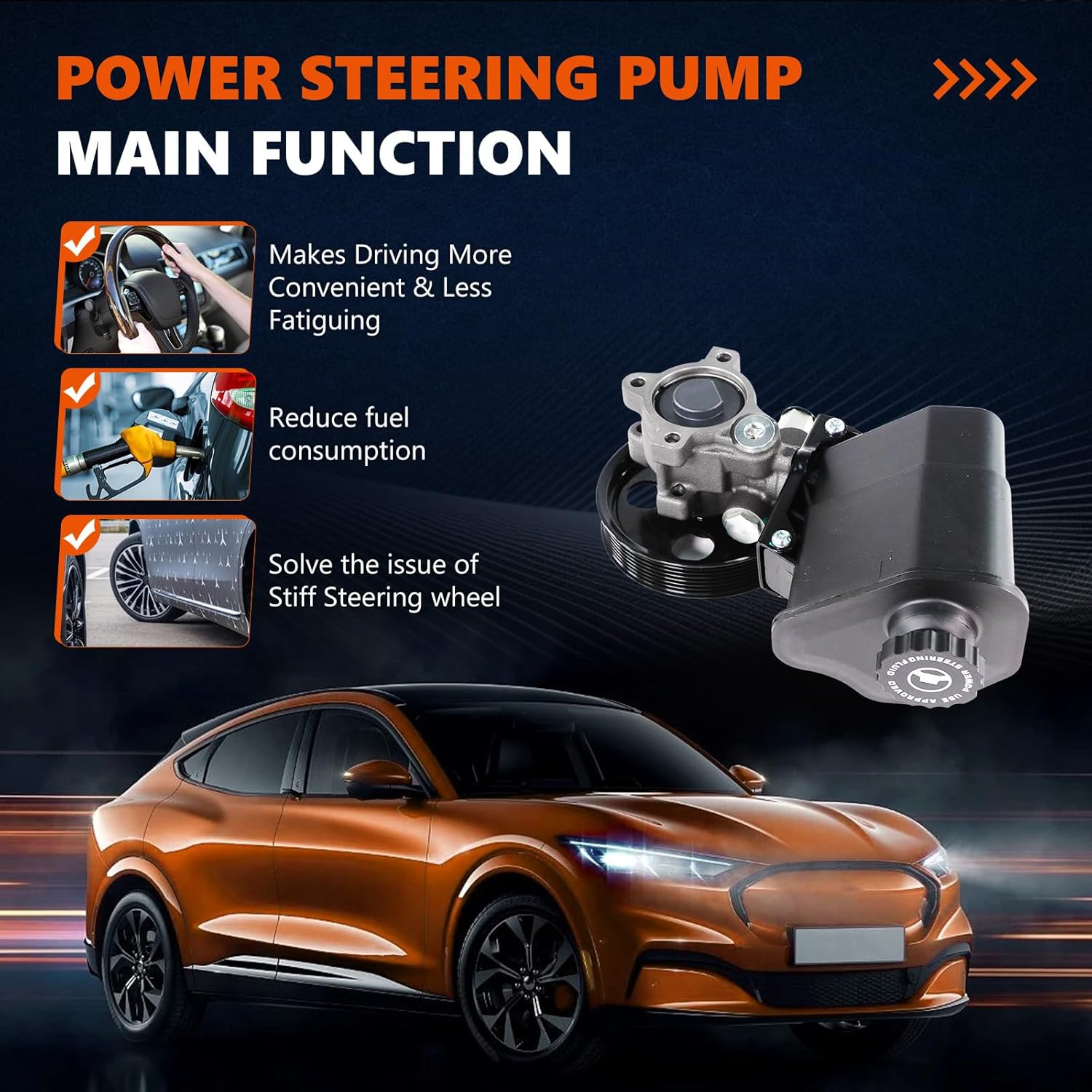 Thumbnail 3 de Daysyore Power Steering Pump 20-70269 for 2002-2007 Ram 1500 (OE replacement)