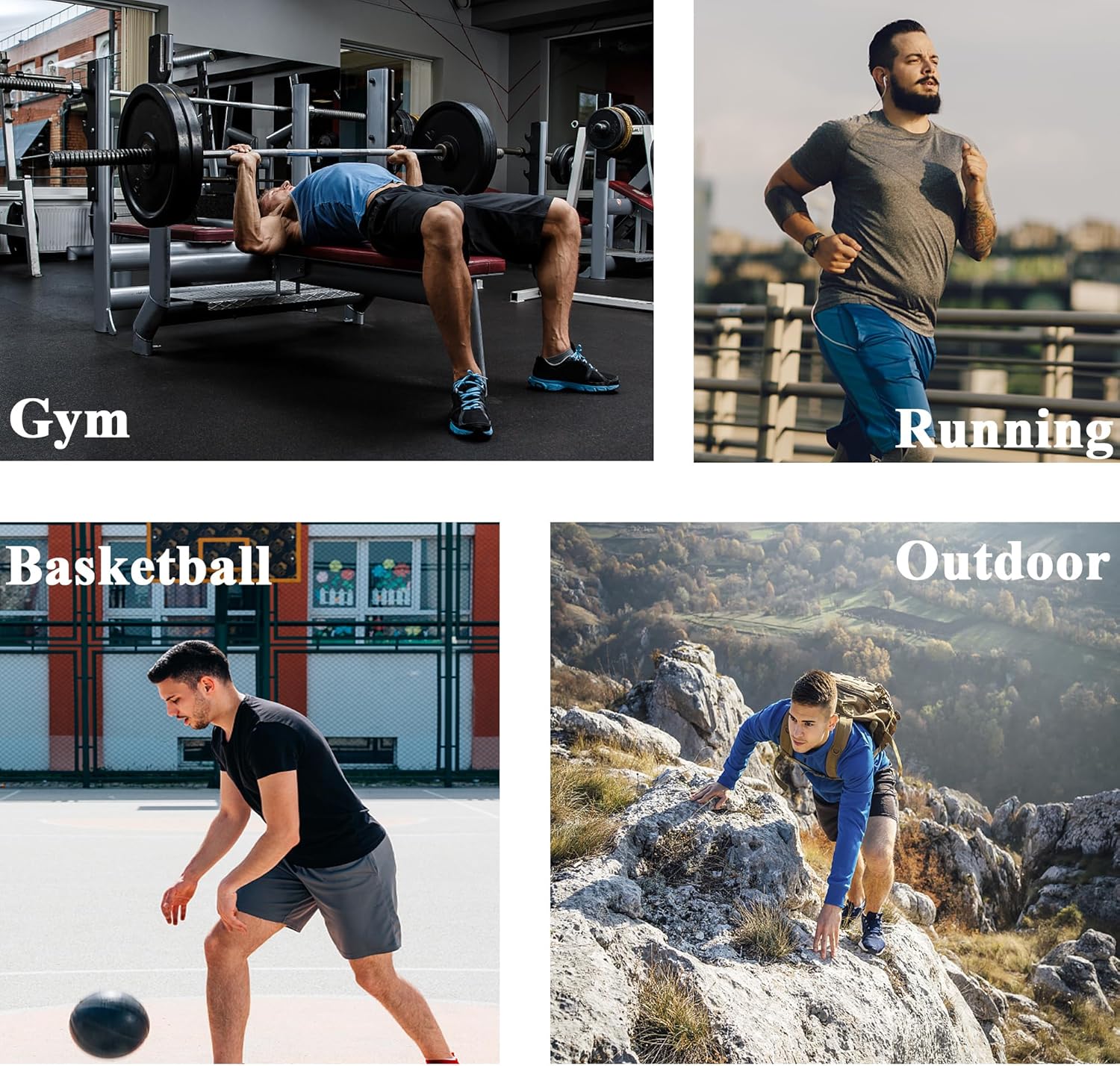 Thumbnail 1 de ZENGVEE 1/3 Pack Men’s Sport Shorts – Quick-Dry Gym & Training Shorts with Two Pockets