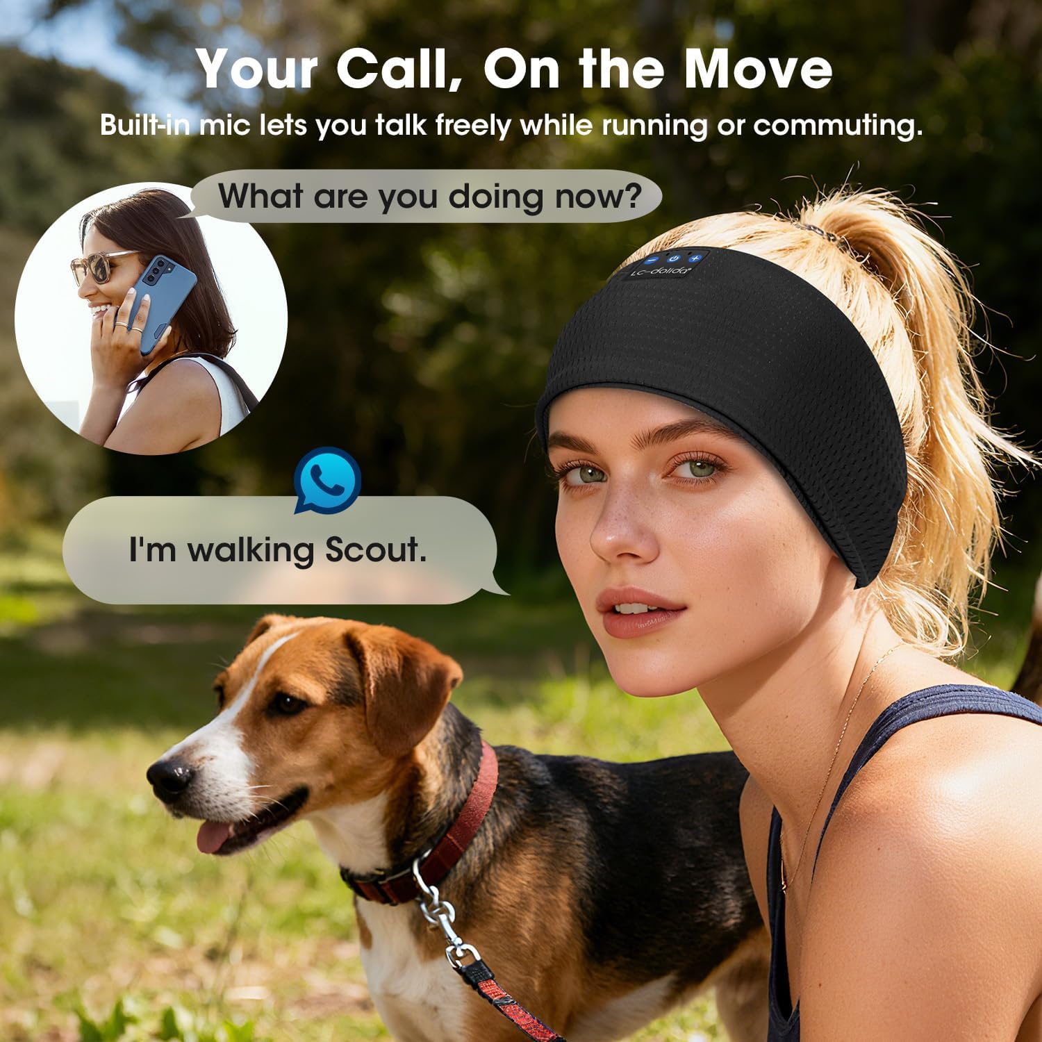 Thumbnail 6 de LC-dolida Schlafkopfhörer Bluetooth Stirnband – Schlafstirnband mit HiFi-Stereo, 15 Std. Akkulaufzeit