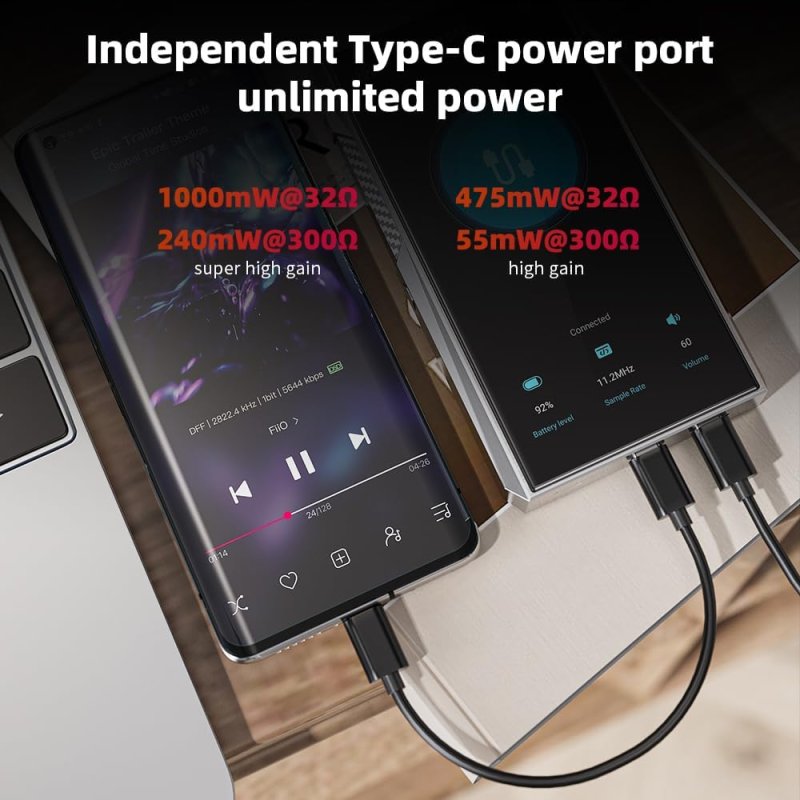 Detalle de FiiO M23 Reproductor Hi-Res con DAC AKM 32‑bit