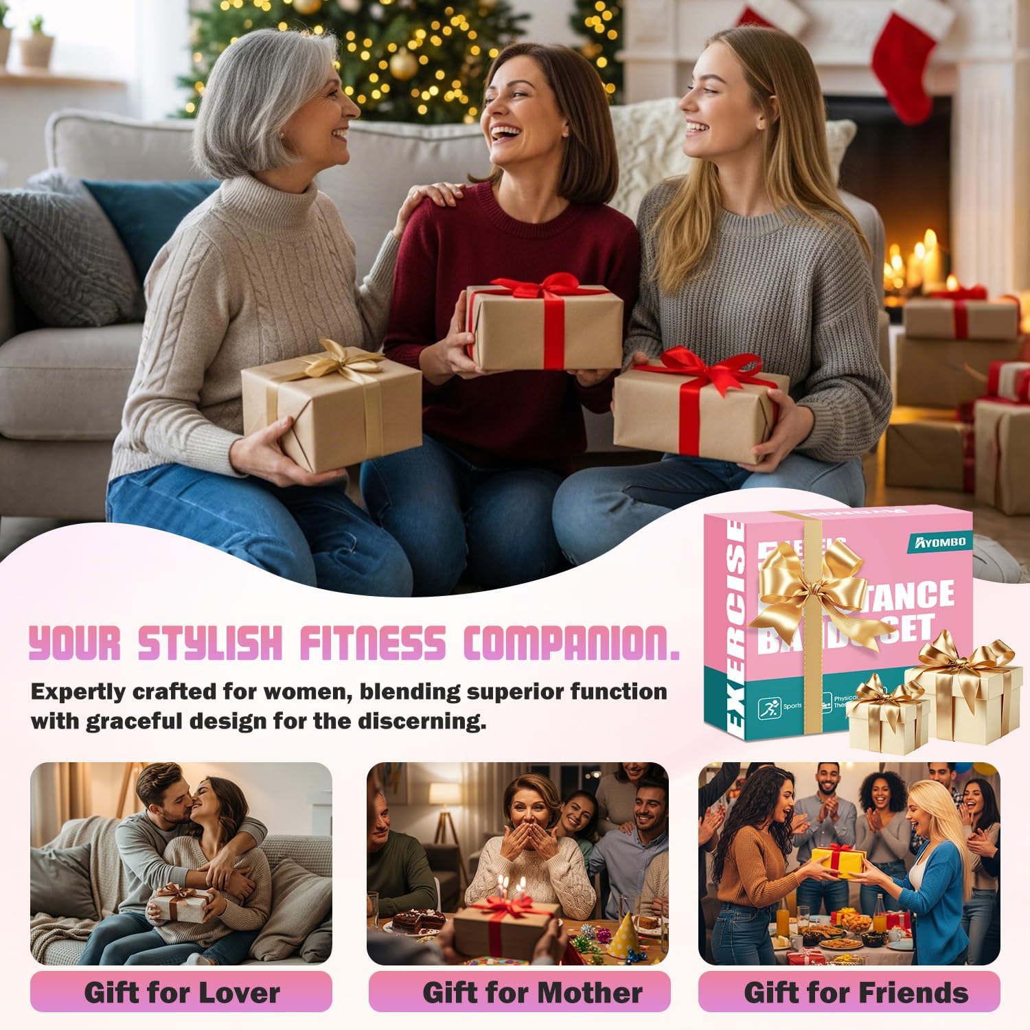 Thumbnail 6 de Ayombo Resistance Band Women โ Heavy Resistance set ๐๏ธโ