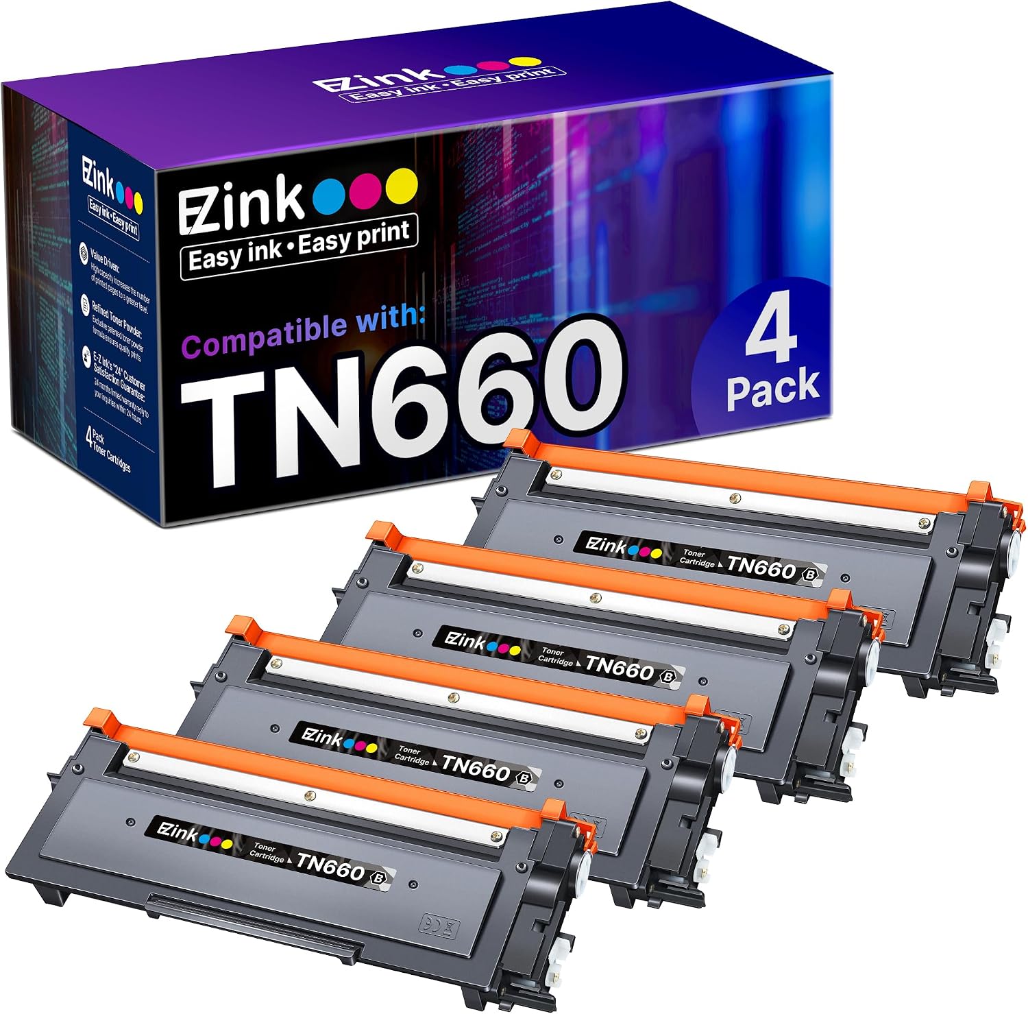 Detalle de E-Z Ink TN660 Black Toner Cartridge