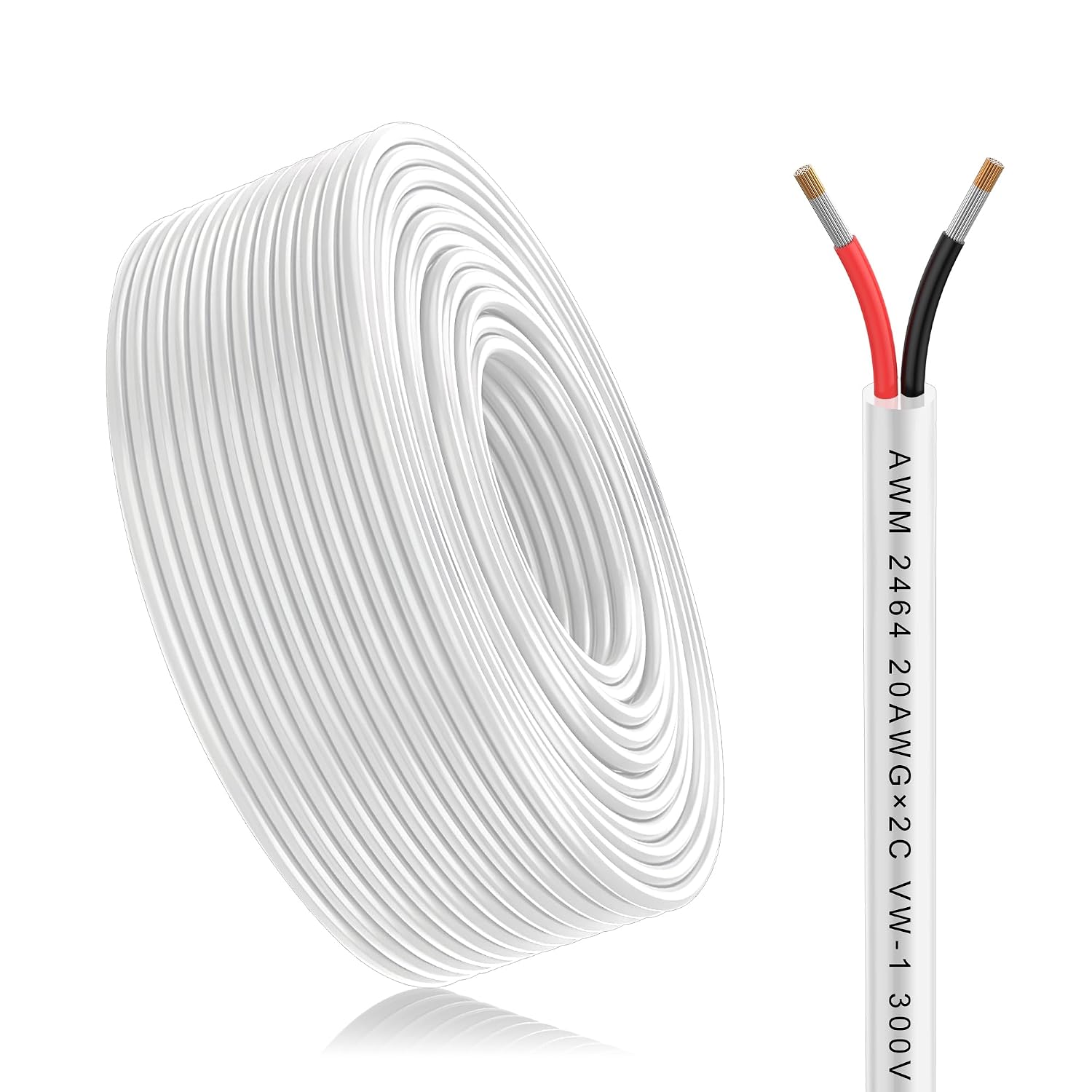 Thumbnail 6 de Matugajp Verlängerungskabel 2×0,3mm² (22 AWG) – 10 Meter, VW-1/FT1, 300 V, weiß