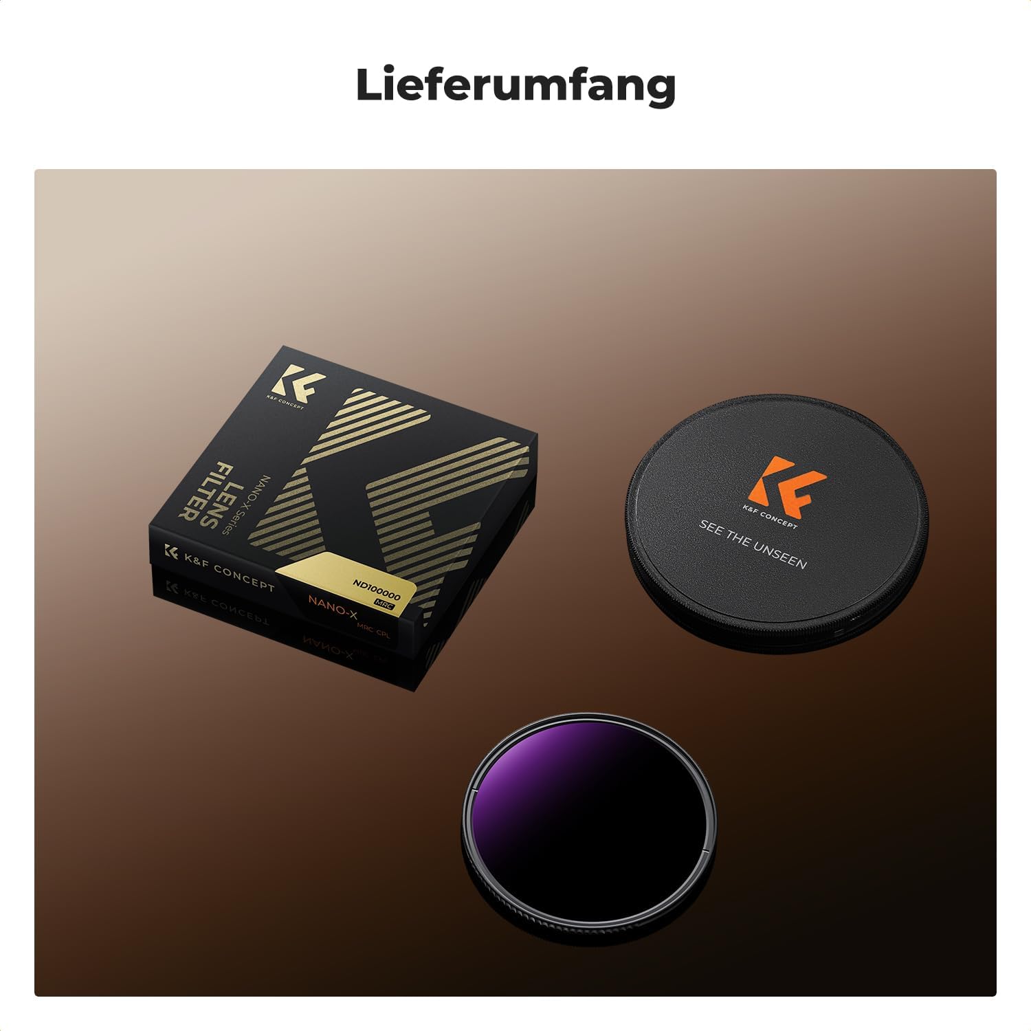 Thumbnail 6 de K&F Concept 82mm ND100000 Sonnenfinsternisfilter – 16,6 Blendenstufen für Himmelsereignisse