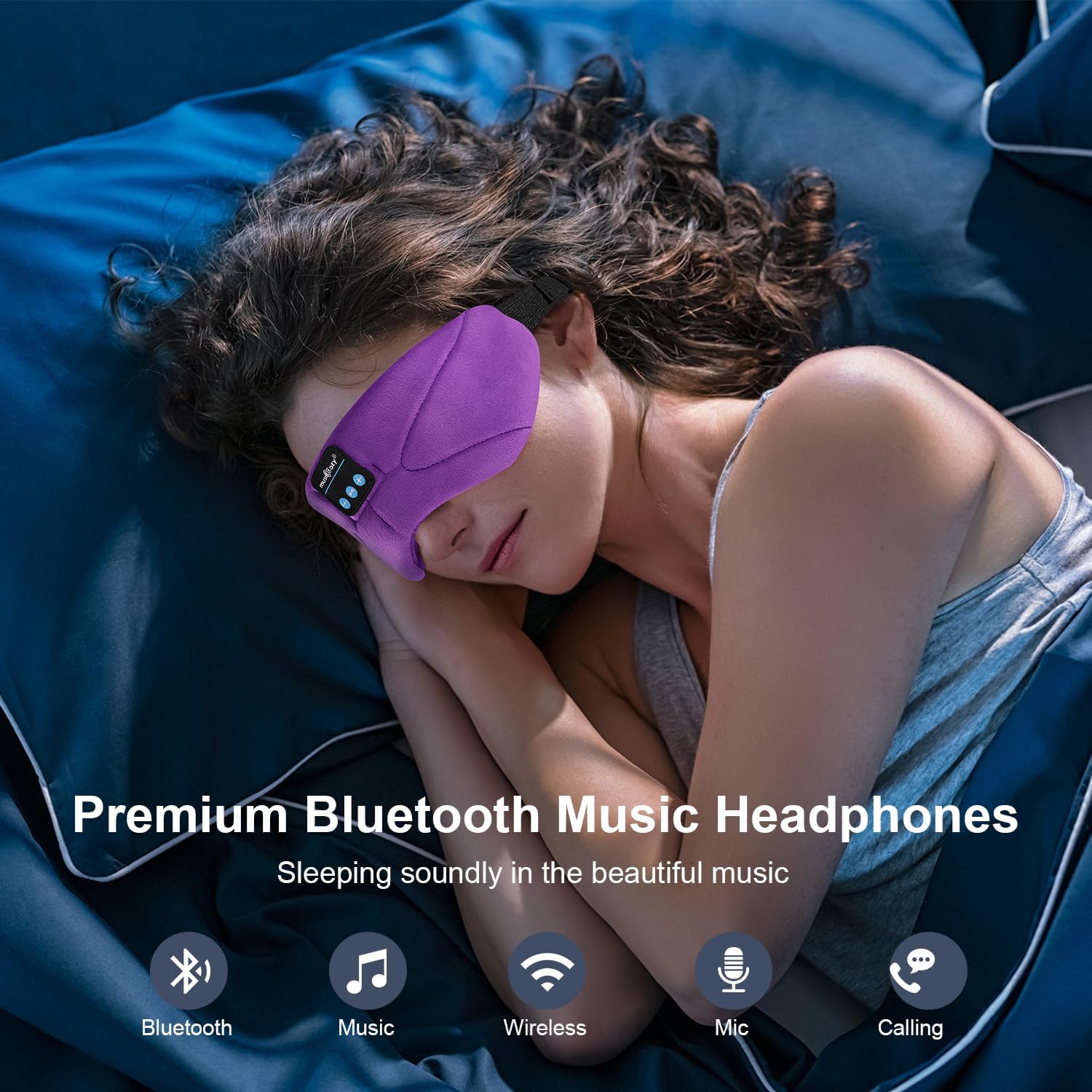 Thumbnail 4 de Musicozy Sleep Headphones 16Hrs sleep mask