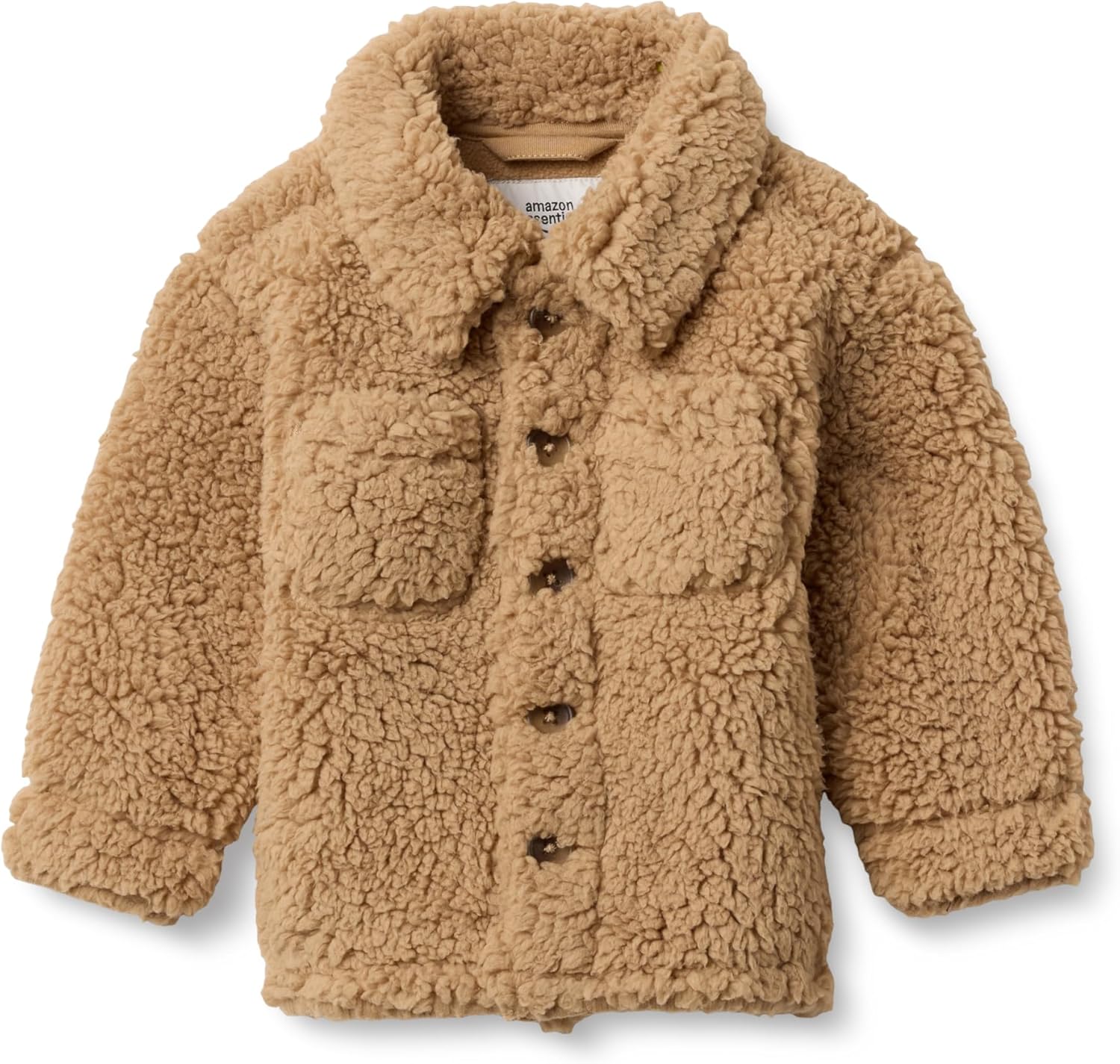 Detalle de Amazon Essentials x Sofia Grainge Toddlers and Baby Boys' Sherpa Fleece Overshirt Jacket