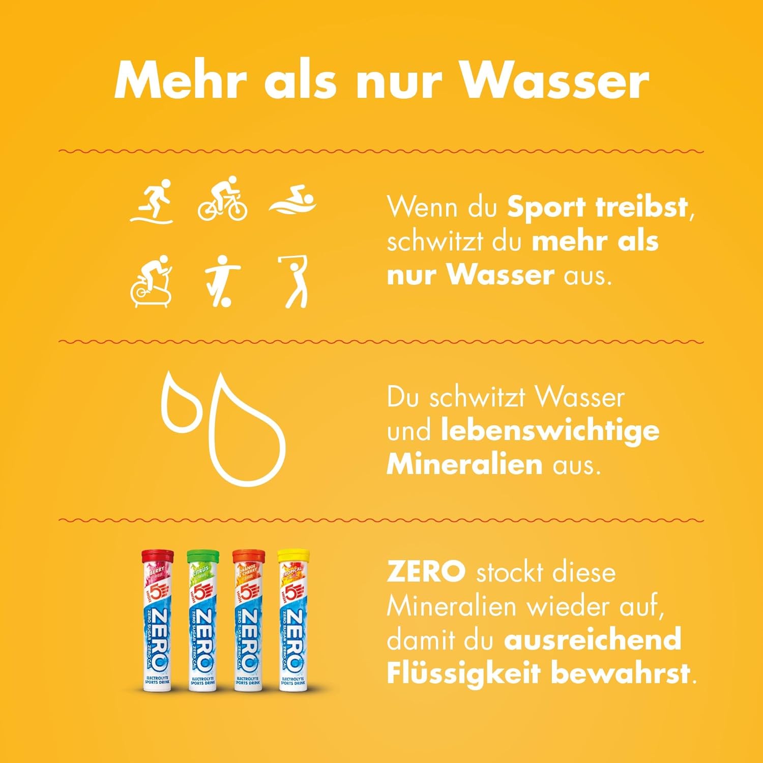 Thumbnail 3 de HIGH5 ZERO Elektrolyte Ohne Zucker – Hydration Helper, 60 Brausetabletten (3 x 20 Stück)