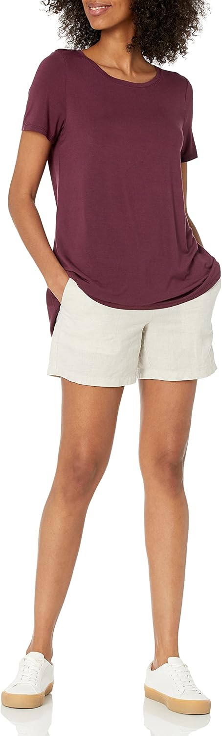 Thumbnail 3 de Amazon Essentials Women's Relaxed-Fit Short-Sleeved Scoopneck Swing T-Shirt (Plus Size)