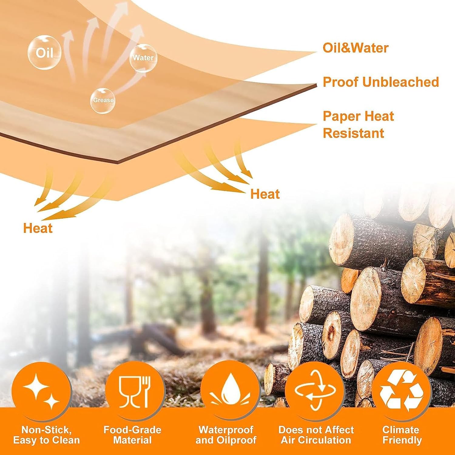 Thumbnail 5 de Lot de 160 papiers cuisson air fryer Ninja Flex 10,4 L AF500EU – doublures jetables pour accessoires