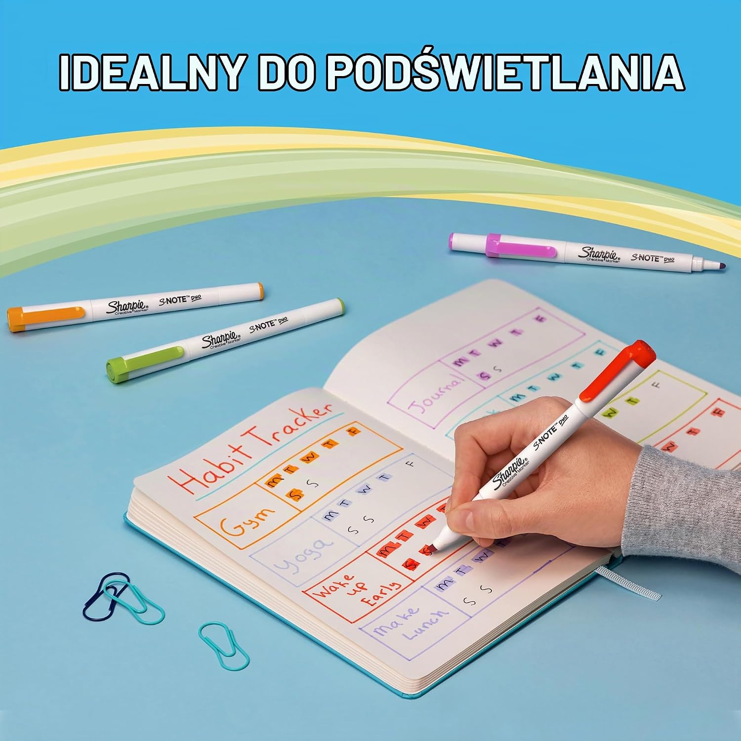 Thumbnail 1 de Sharpie S-Note Duo – dwustronne zakreślacze i markery, 16 pastelowych kolorów