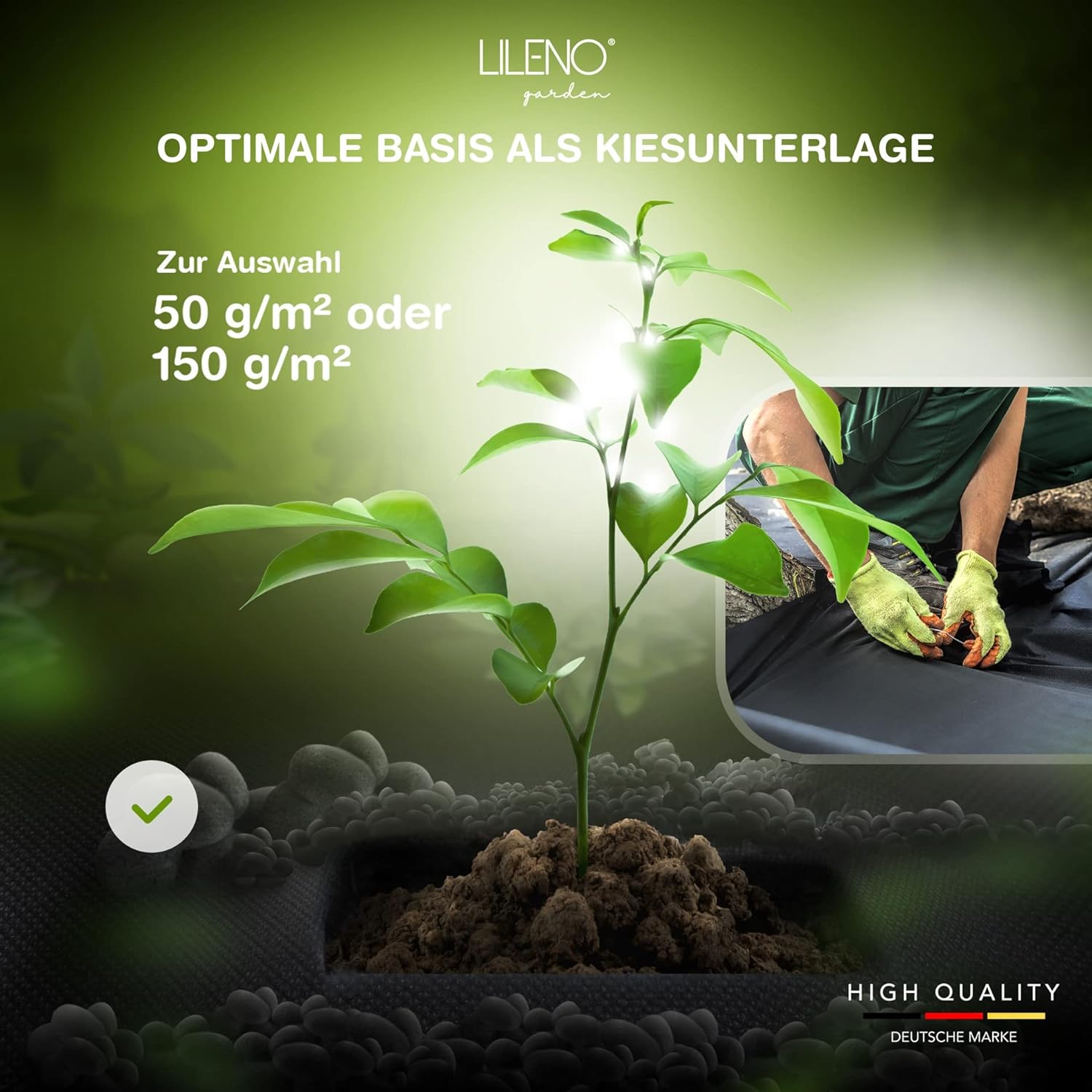 Thumbnail 6 de LILENO HOME teli anti-erbacce 50 m² in polipropilene e geotessile (50 g/m²)