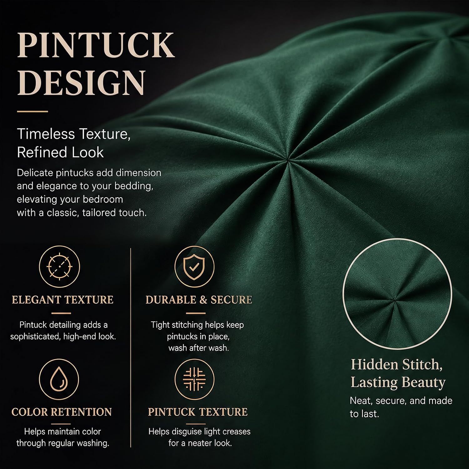 Detalle de CozyLux Comforter Set, California King