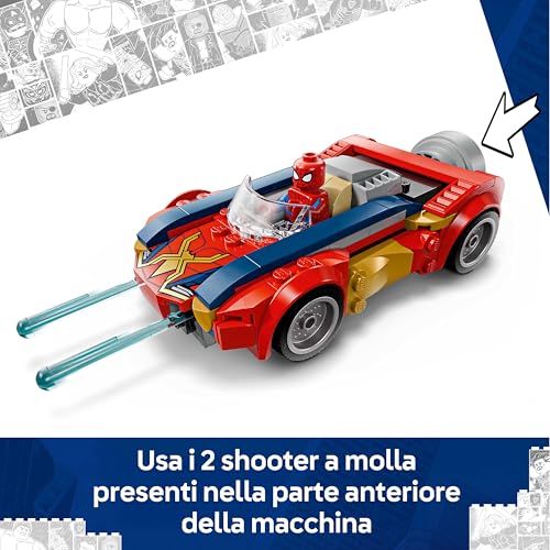 Detalle de LEGO Marvel Auto di Spider-Man vs. Venomized Wolverine – Set 76336