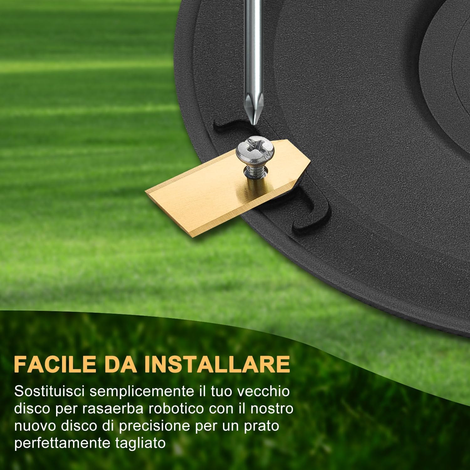 Thumbnail 2 de FourShow Lame di ricambio e piatto porta-lame per robot tosaerba (compatibili Husqvarna Automower G2 e Gardena R160)