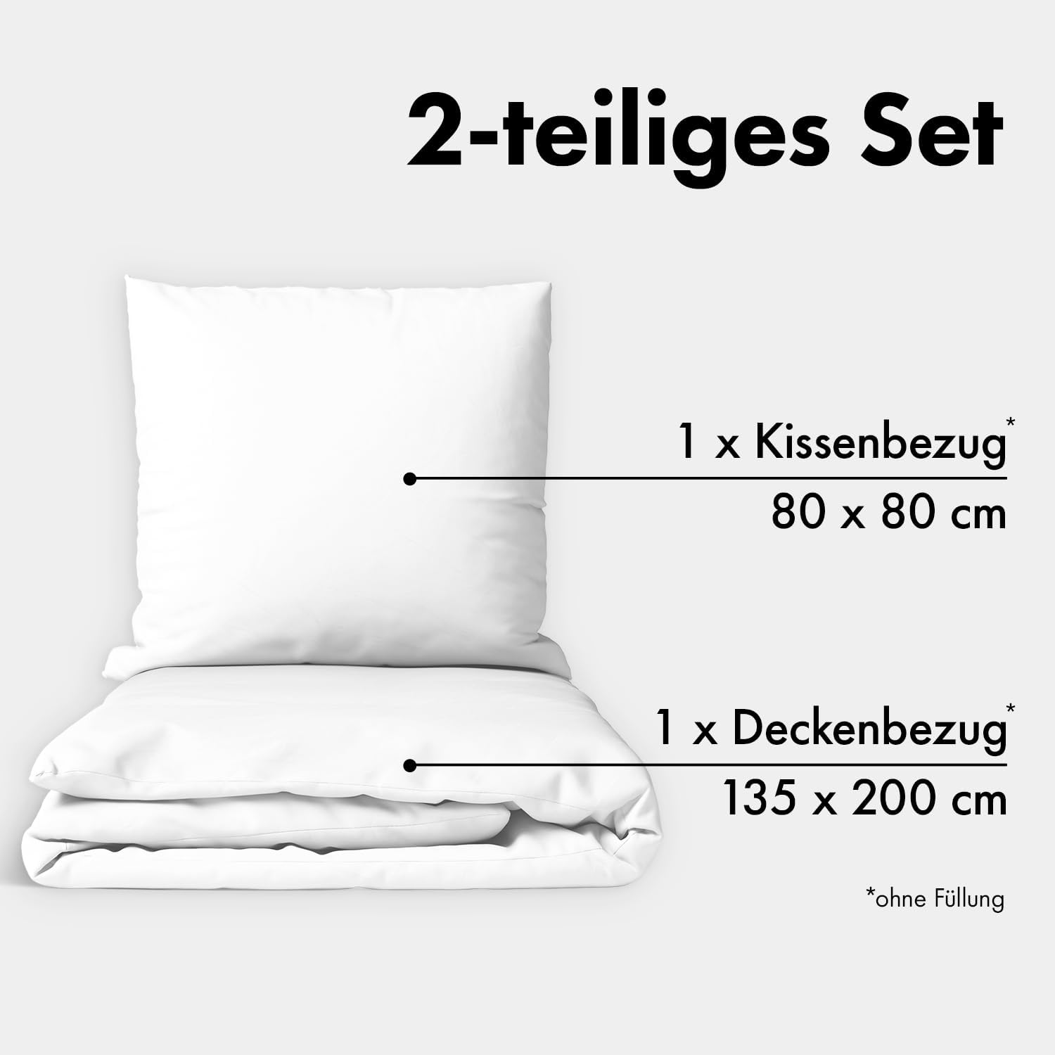 Detalle 2 de JACOBSON Bettwäsche 135x200 Set 100% Baumwolle