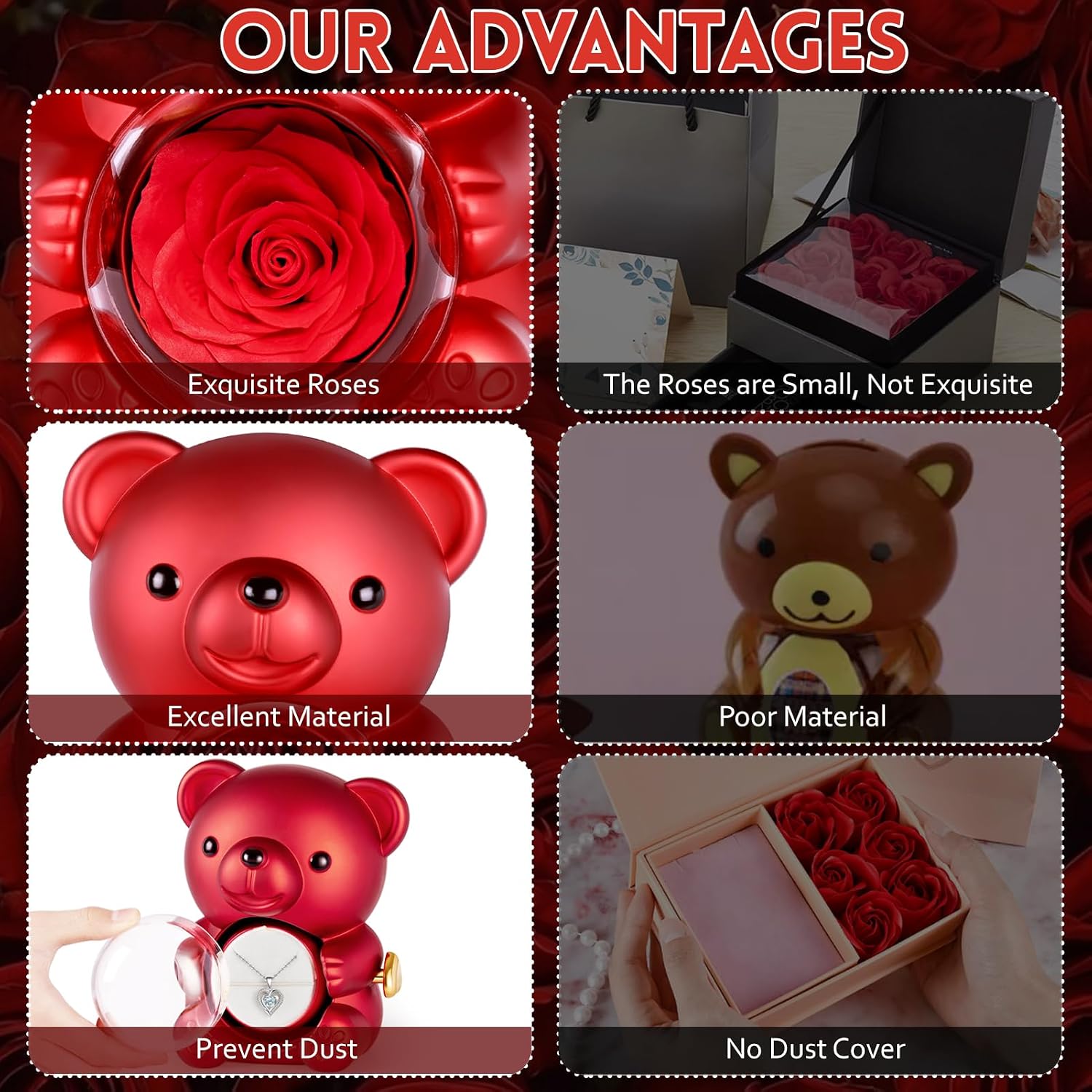 Thumbnail 6 de Aloskart Ours Rose Éternelle — Boîte à Bijoux Cachée avec Collier Intégré