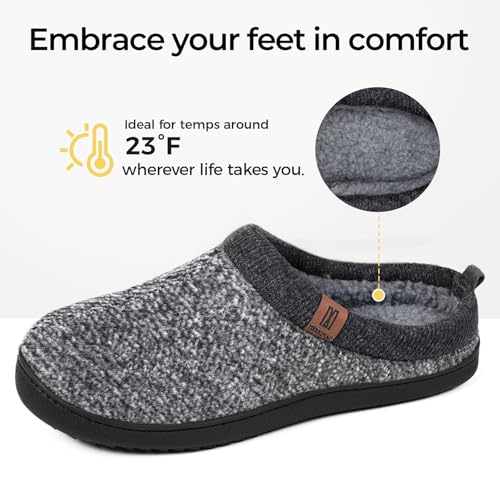 Thumbnail 5 de MERRIMAC Men's Slip-On Slippers – Dark Grey, UK 11/12