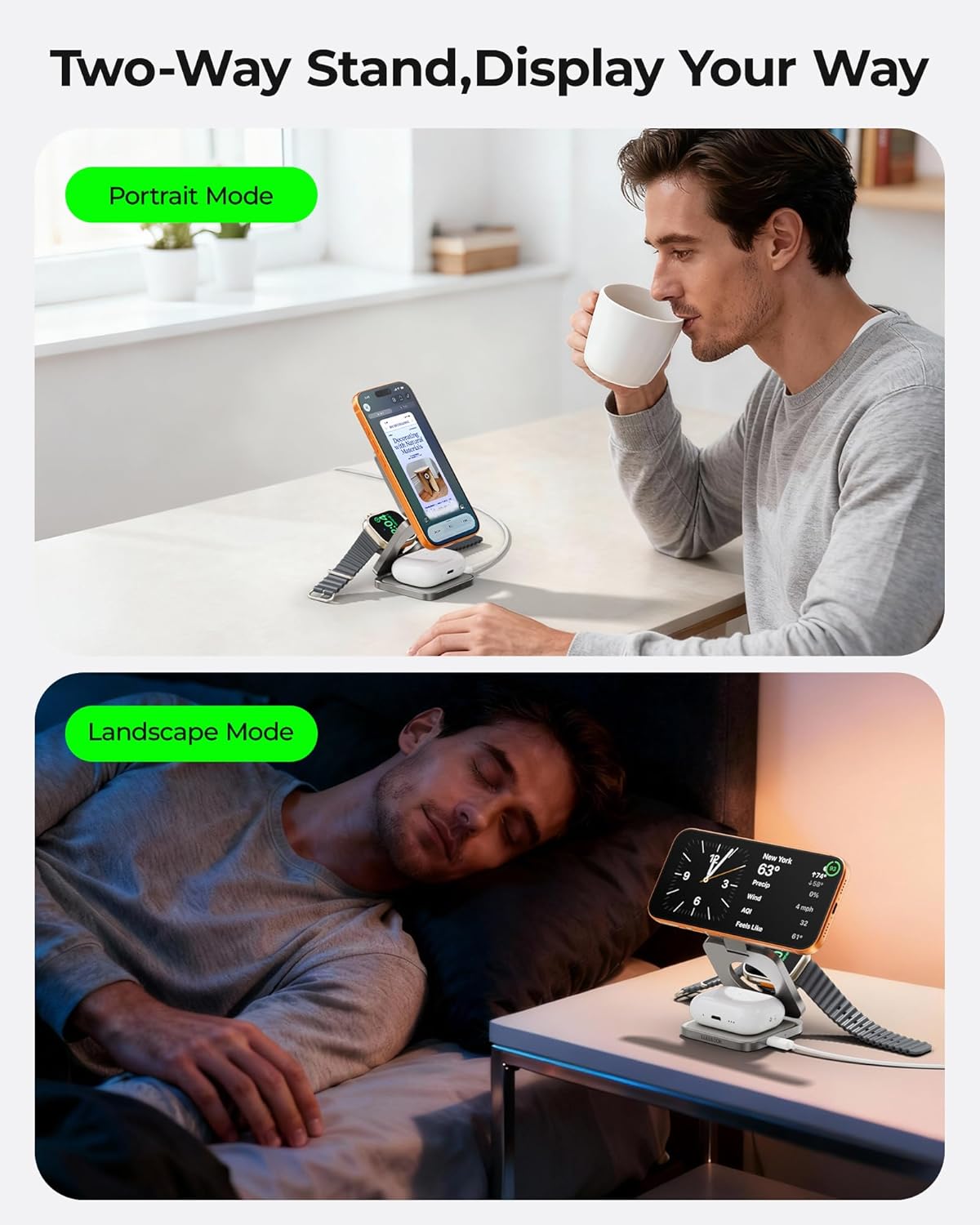 Thumbnail 6 de LULULOOK QI2.2 25W 3-in-1 Wireless Charger: A Foldable, Travel‑Ready Charging Station