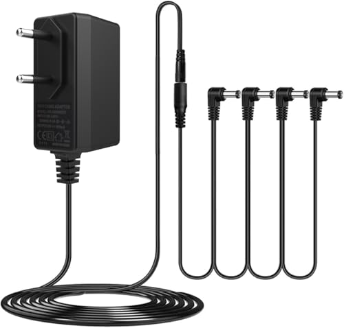 Imagen de JOYO Alimentation Secteur 9V DC pour Pédales (800mA–1A) avec 4 câbles Daisy Chain – Compatible majorité de pédales (pointe négative) en OfertitasTOP