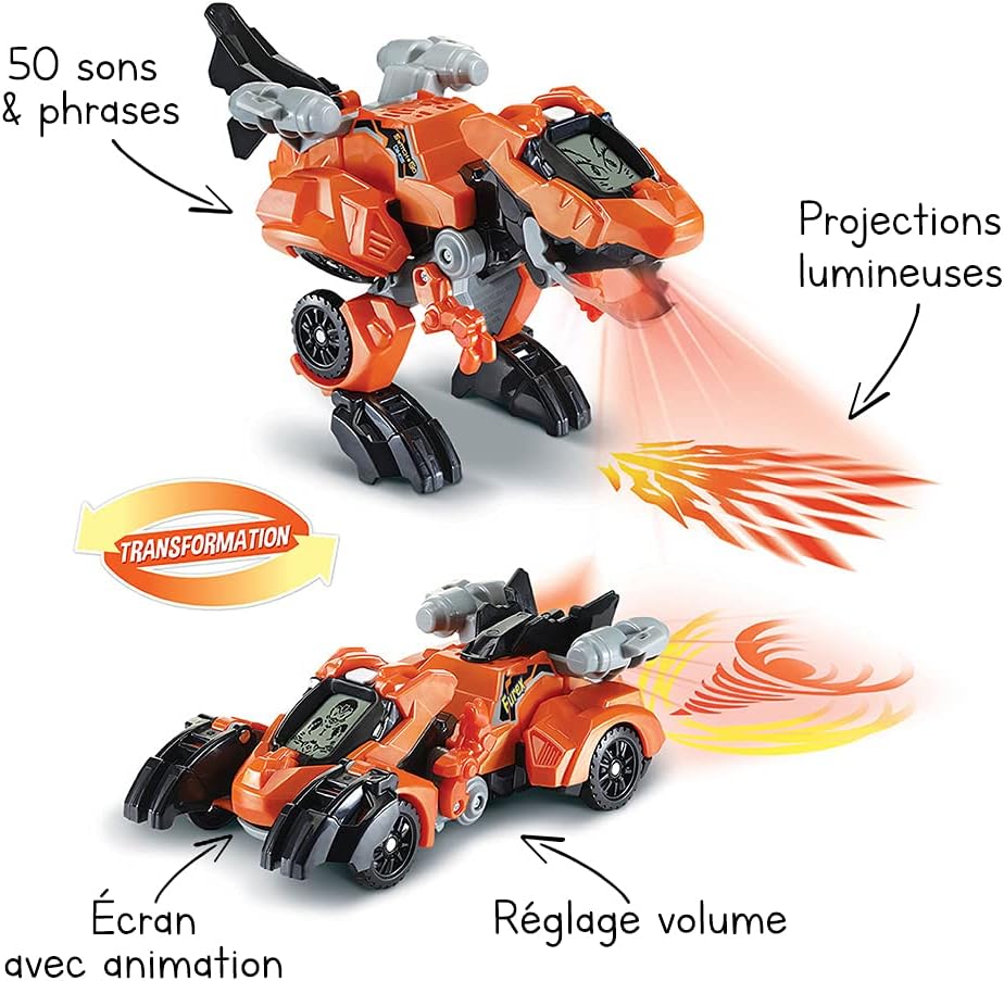 Thumbnail 1 de VTech 538005 Switch & Go Dinos Furex T-Rex Transforming Toy Car