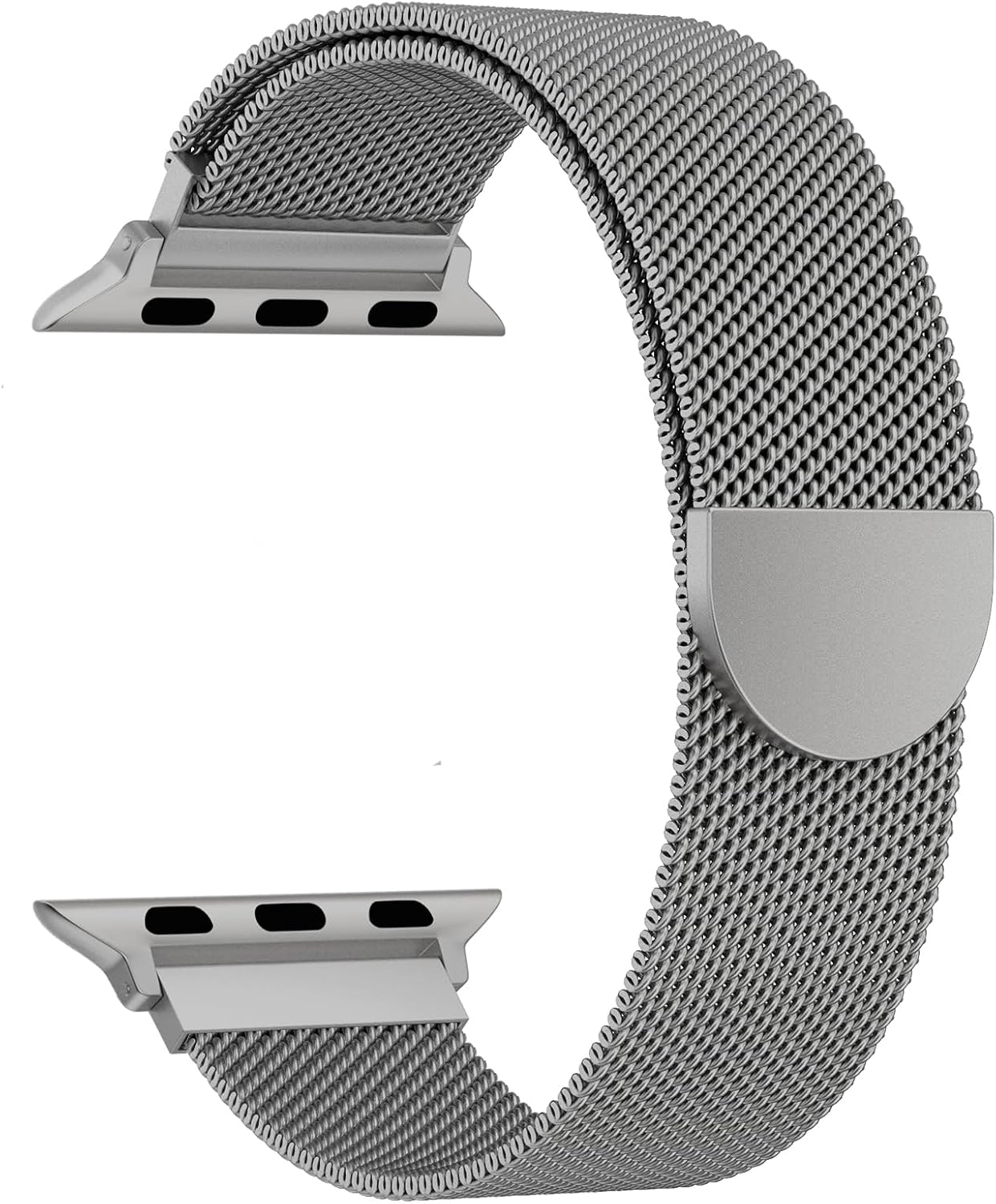 Detalle 2 de OULUOQI Cinturino di ricambio in acciaio inox per Apple Watch: stile milanese e magnetico