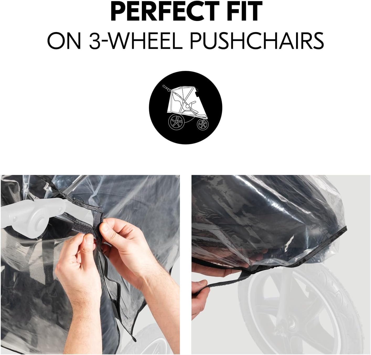 Detalle de Hauck Universal 3 Wheel Raincover for Pushchairs and Prams