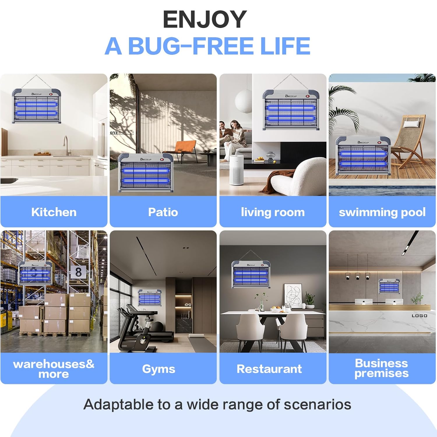 Thumbnail 5 de Buzzeap 2800V mosquito killer lamp with 2 bulbs 🦟