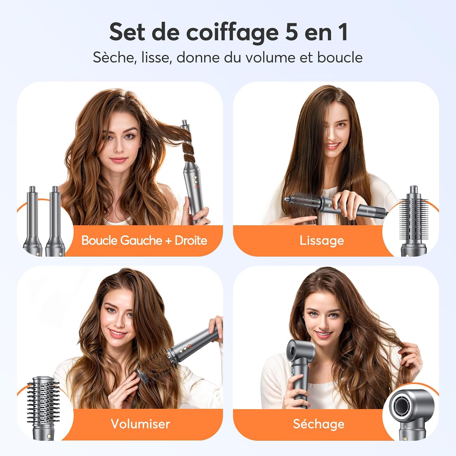 Thumbnail 1 de Bopcal Hair Styler 5 en 1 : sèche-cheveux pro, boucle automatique et lissage avec ions pour cheveux épanouis