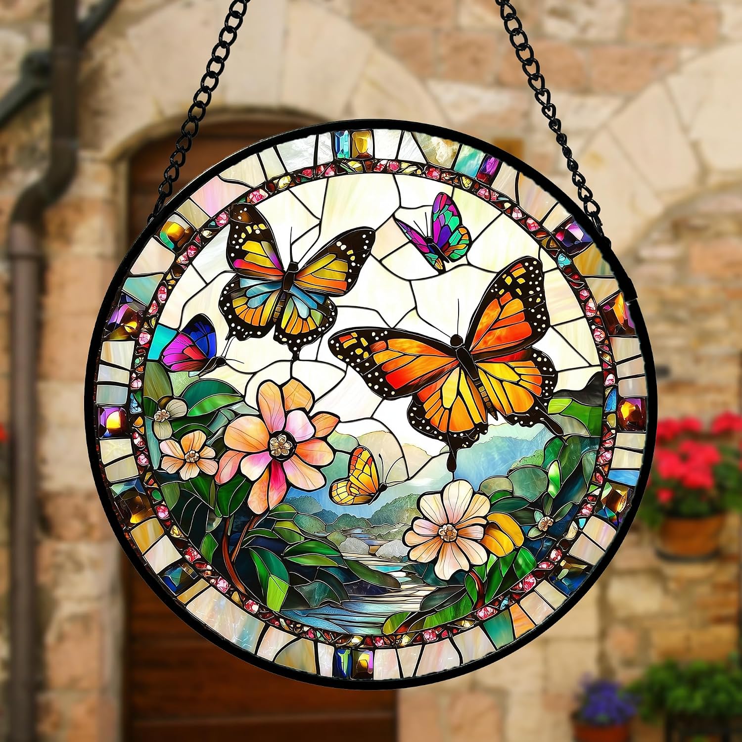 Detalle de Stained Glass Suncatcher, 9.8-Inch