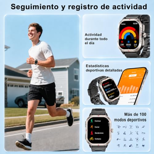 Detalle de Jugeman Reloj Inteligente para Hombre con GPS y Notificaciones – Fitness y Llamadas a un vistazo