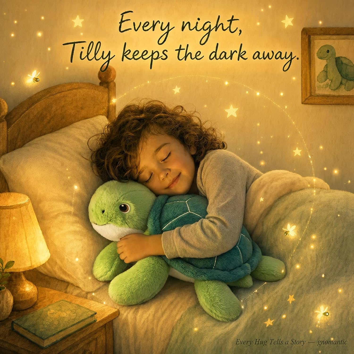 Detalle 2 de Gnomantic Turtle Weighted Stuffed Animal: 22-Inch Plush Pillow for Kids