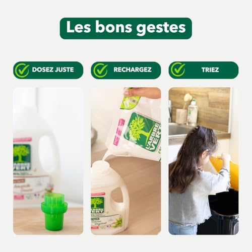 Thumbnail 6 de L'Arbre Vert Lessive Ecolabel Savon Végétal – Hypoallergénique, 67 lavages, 3,015 L
