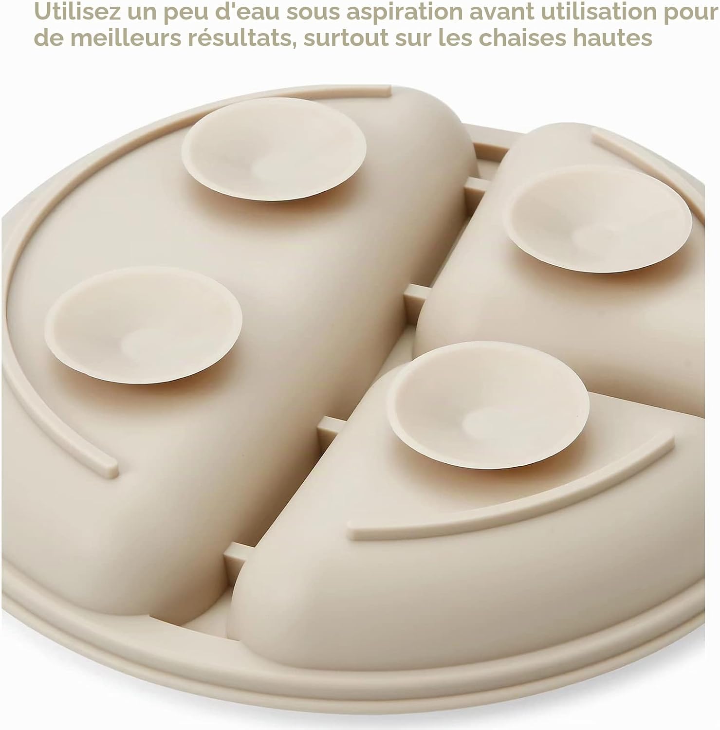 Detalle de PandaEar baby-plates siliconen zuigborden voor baby’s, set van 3 met vakken en deksels