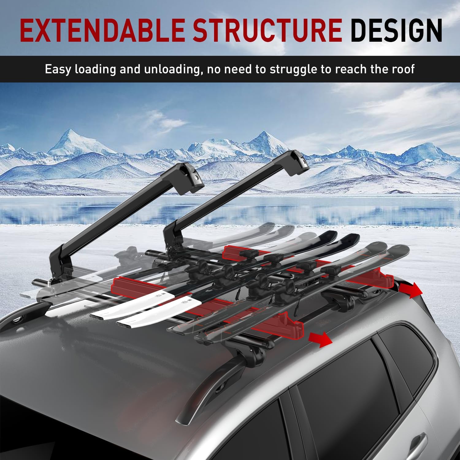 Detalle de PacificCrest Lockable Ski & Snowboard Rack 27.5"