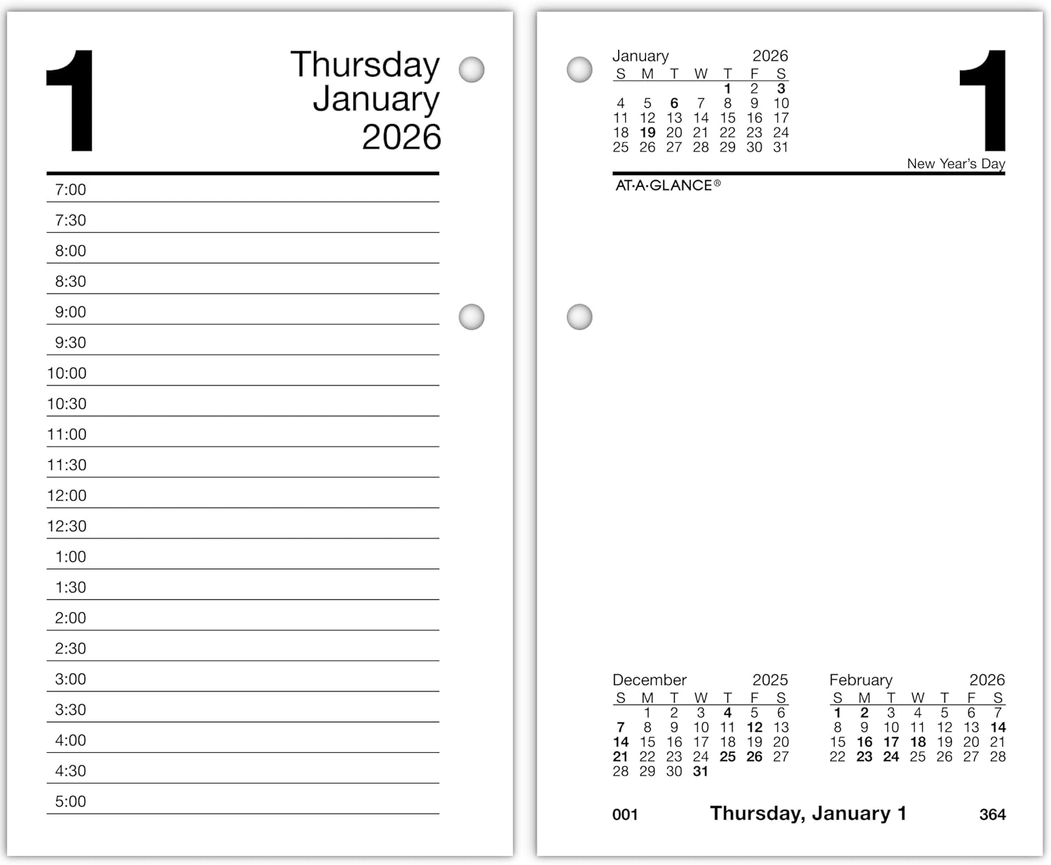 Thumbnail 6 de AT-A-GLANCE Desk Calendar Refill, 3.5" x 6
