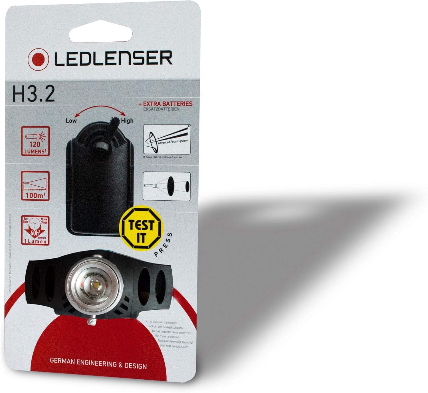 Thumbnail 1 de Ledlenser H3.2: torcia frontale LED orientabile, 120 Lumen, messa a fuoco regolabile, 3 batterie AAA