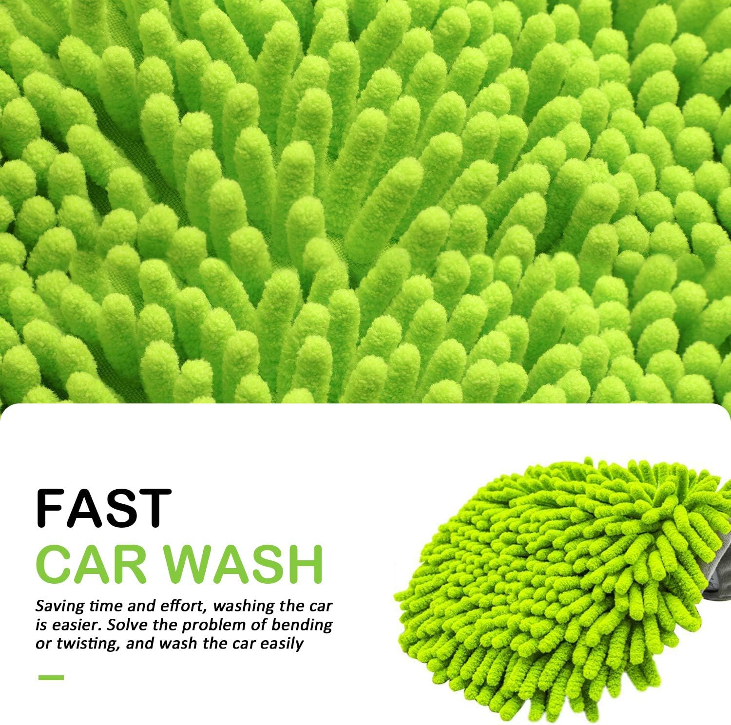 Detalle de Car Cleaning Brush with 21-44" Extendable Pole and Detachable Mop Heads
